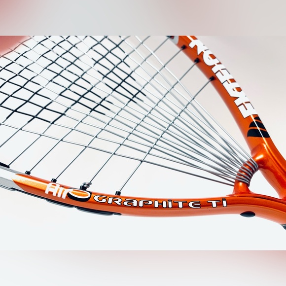 EKTELON AIR-O Graphite Ti Premium Racquetball Racket + Zip-Up Racquet Cover Case - Picture 1 of 10